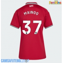 Camisa de time de futebol Manchester United Kobbie Mainoo #37 Replicas 1º Equipamento Feminina 2026-27 Manga Curta